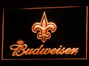 New Orleans Saints Budweiser LED Neon Sign
