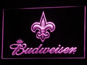 New Orleans Saints Budweiser LED Neon Sign