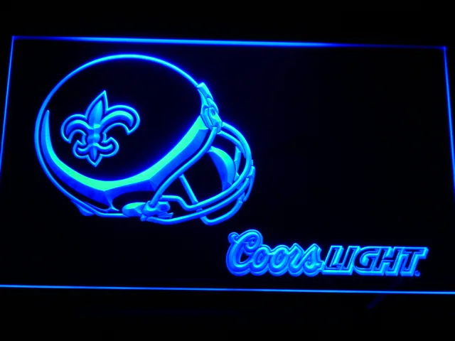 New Orleans Saints Coors Light Helmet LED Neon Sign