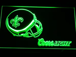 New Orleans Saints Coors Light Helmet LED Neon Sign