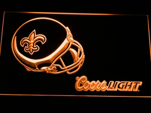 New Orleans Saints Coors Light Helmet LED Neon Sign