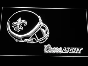 New Orleans Saints Coors Light Helmet LED Neon Sign