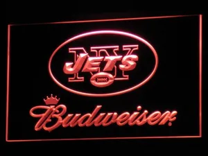 New York Jets Budweiser LED Neon Sign