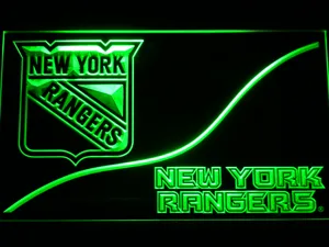 New York Rangers Split LED Neon Sign