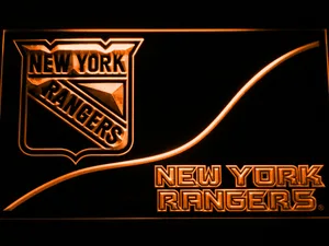 New York Rangers Split LED Neon Sign