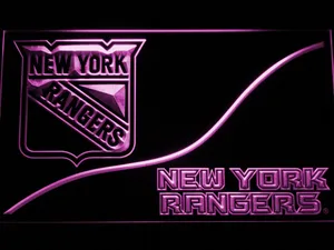 New York Rangers Split LED Neon Sign