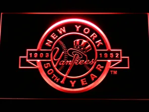 New York Yankees 50th Anniversary Logo LED Neon Sign - Legacy Edition