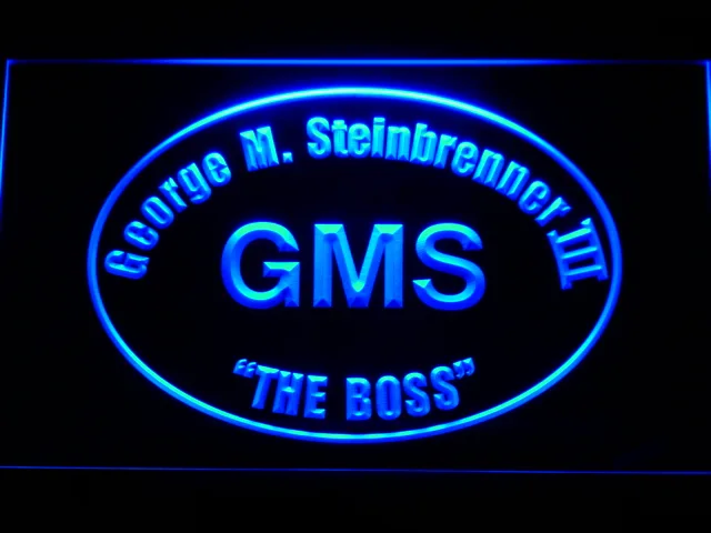 New York Yankees George Steinbrenner Memorial Patch LED Neon Sign - Legacy Edition