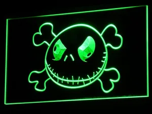 Nightmare Before Christmas Jack Skellington Head LED Neon Sign