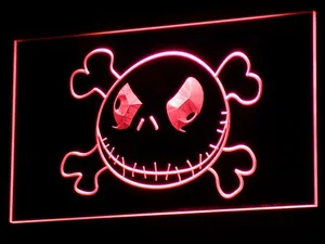 Nightmare Before Christmas Jack Skellington Head LED Neon Sign