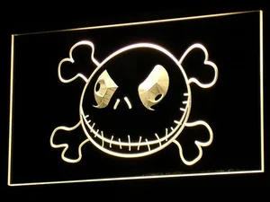 Nightmare Before Christmas Jack Skellington Head LED Neon Sign