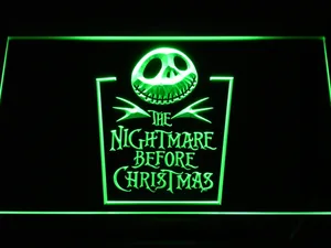 Nightmare Before Christmas Tombstone LED Neon Sign