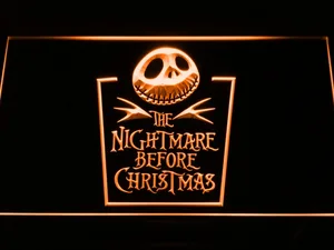 Nightmare Before Christmas Tombstone LED Neon Sign