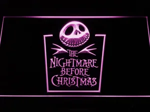 Nightmare Before Christmas Tombstone LED Neon Sign