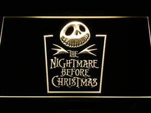 Nightmare Before Christmas Tombstone LED Neon Sign
