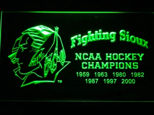 North Dakota Fighting Sioux LED Neon Sign - Legacy Edition