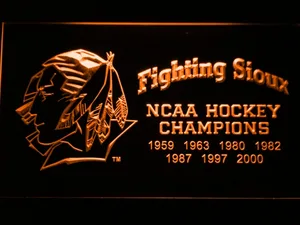 North Dakota Fighting Sioux LED Neon Sign - Legacy Edition