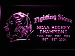 North Dakota Fighting Sioux LED Neon Sign - Legacy Edition