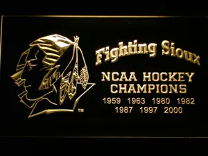 North Dakota Fighting Sioux LED Neon Sign - Legacy Edition