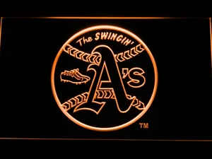 Oakland Athletics 1971-1981 Swinging A's LED Neon Sign - Legacy Edition