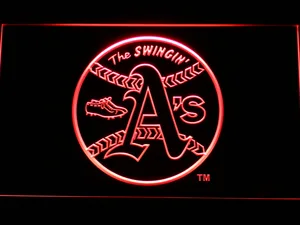 Oakland Athletics 1971-1981 Swinging A's LED Neon Sign - Legacy Edition