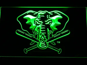 Oakland Athletics 1993-1994 Elephant Logo LED Neon Sign - Legacy Edition