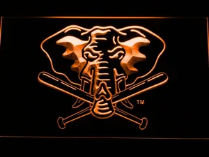 Oakland Athletics 1993-1994 Elephant Logo LED Neon Sign - Legacy Edition
