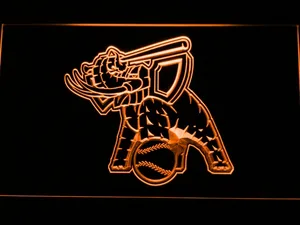 Oakland Athletics 1999 Turn Ahead the Clock Elephant Logo LED Neon Sign - Legacy Edition