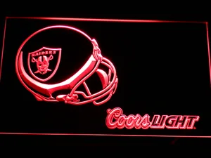 Oakland Raiders Coors Light Helmet LED Neon Sign