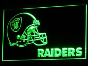 Oakland Raiders Helmet LED Neon Sign