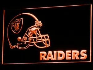 Oakland Raiders Helmet LED Neon Sign