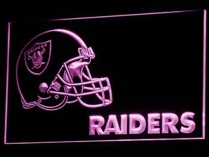 Oakland Raiders Helmet LED Neon Sign