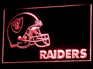 Oakland Raiders Helmet LED Neon Sign