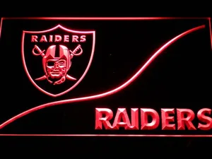 Oakland Raiders Split LED Neon Sign