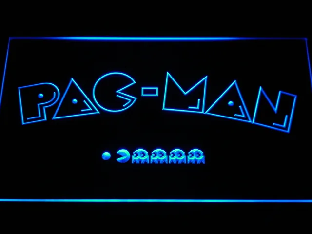Pac-Man Logo LED Neon Sign