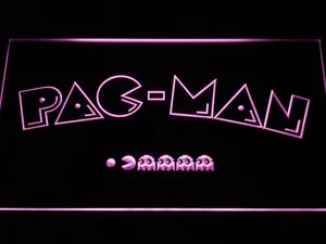 Pac-Man Logo LED Neon Sign