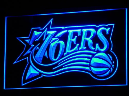 Philadelphia 76ers 1997-2009 Logo LED Neon Sign - Legacy Edition