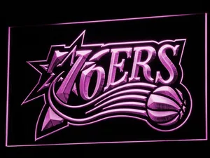 Philadelphia 76ers 1997-2009 Logo LED Neon Sign - Legacy Edition