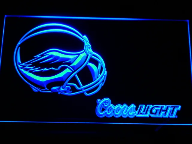 Philadelphia Eagles Coors Light Helmet LED Neon Sign