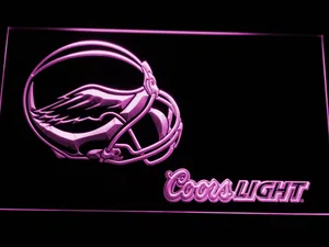 Philadelphia Eagles Coors Light Helmet LED Neon Sign