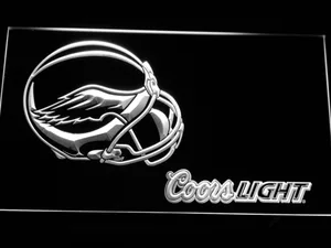 Philadelphia Eagles Coors Light Helmet LED Neon Sign