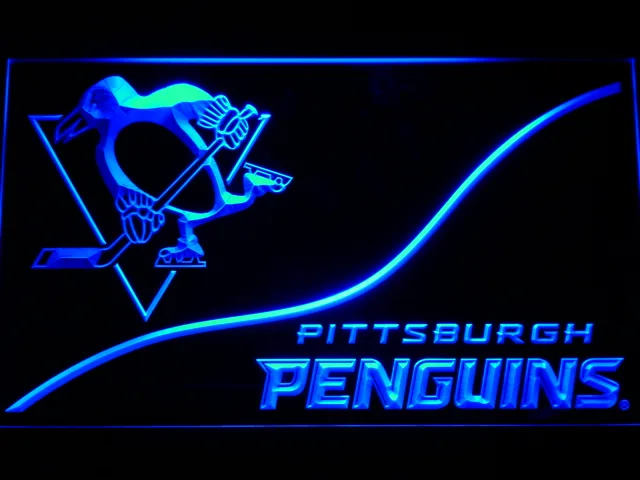 Pittsburgh Penguins Split LED Neon Sign