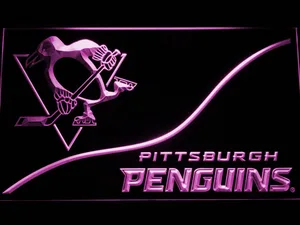 Pittsburgh Penguins Split LED Neon Sign