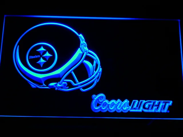Pittsburgh Steelers Coors Light Helmet LED Neon Sign