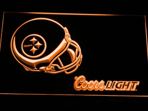 Pittsburgh Steelers Coors Light Helmet LED Neon Sign