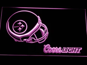Pittsburgh Steelers Coors Light Helmet LED Neon Sign