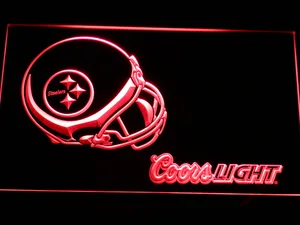 Pittsburgh Steelers Coors Light Helmet LED Neon Sign