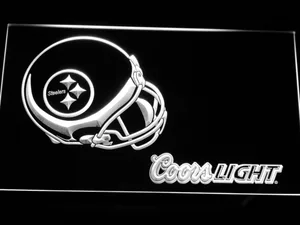 Pittsburgh Steelers Coors Light Helmet LED Neon Sign