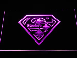 Pittsburgh Steelers Superman LED Neon Sign