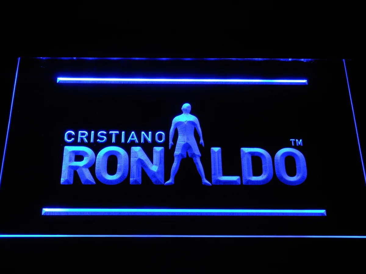Real Madrid CF Cristiano Ronaldo Silhouette LED Neon Sign